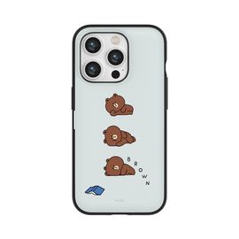 [S2B] LINE FRIENDS Peace of Piece Magnet Card Case-Smartphone Bumper Card Storage Door iPhone Galaxy Case-Made in Korea